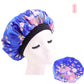 Beauty print Satin silk Bonnet sleep night cap